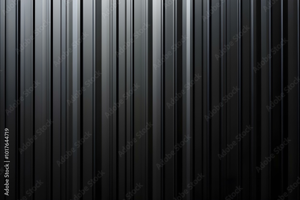 Metallic black texture. Steel sheet roof background. Iron corrugated background
