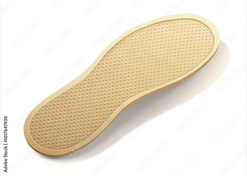 A Single-Piece Insole Icon Made Of Soft Material In A Beige Color With An Imprint Of A Foot For A Comfortable Shoe Fit. A Single-Piece Insole Icon Made Of Soft Material In A Beige Color With An Imprint Of A Foot For A Comfortable Shoe Fit.