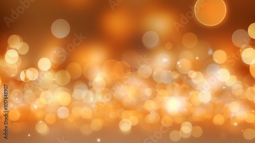 Abstract Background with Warm Bokeh Lights