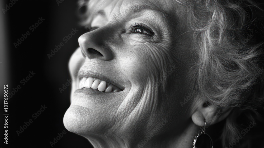 Beautiful senior smile, focusing on the natural and graceful aspects of aging. Beautiful senior smile, focusing on the natural and graceful aspects of aging.