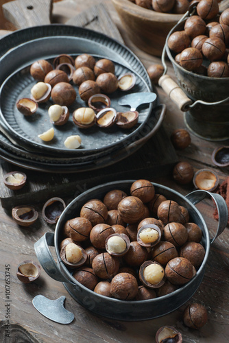 Roasted macadamia nuts unsalted have a natural flavor