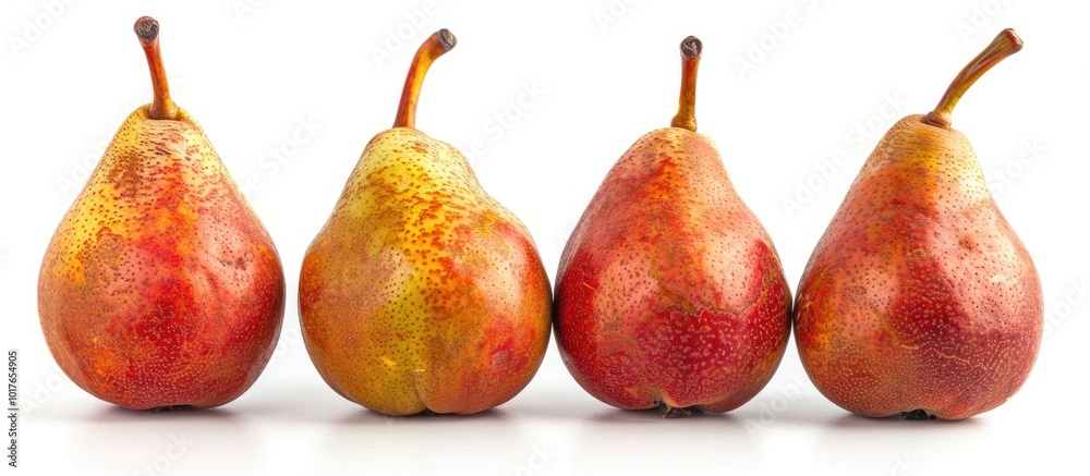 Fresh Pears on Clean White Background