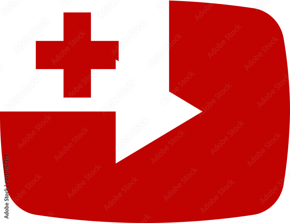 Fototapeta premium TONGA Flag on video player icon