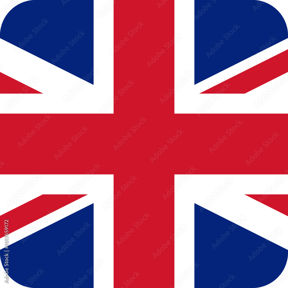 Obraz premium UNITED KINGDOM Flag Square Icon