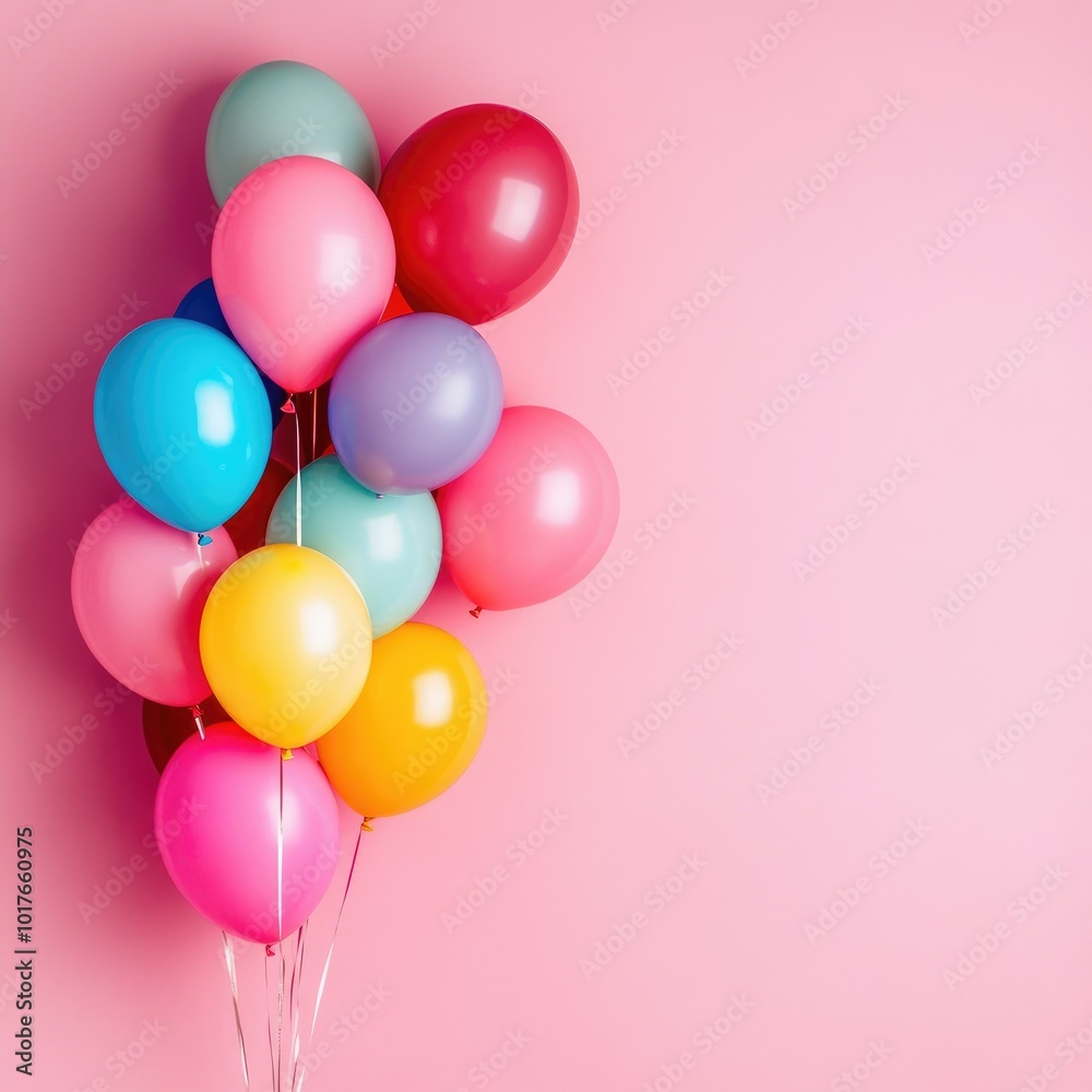Party background with colorful balloons with background Party background with colorful balloons with background