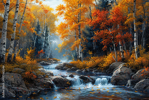 Autumn Forest Stream