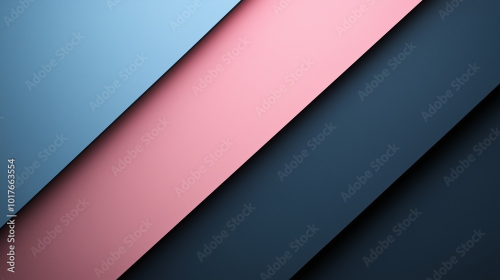 Blue paper cut layer diagonal pattern minimalist solid color background