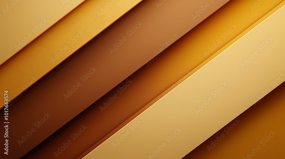 Brown and yellow paper cut layer diagonal pattern minimalist solid color background Brown and yellow paper cut layer diagonal pattern minimalist solid color background