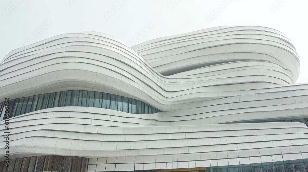 Sleek Modern Architecture: A Stunning Wavy Structure Embracing Creativity and Minimalist Design Sleek Modern Architecture: A Stunning Wavy Structure Embracing Creativity and Minimalist Design