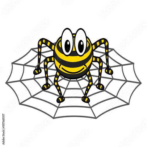 Ragno simpatico halloween ragnatela cartoon