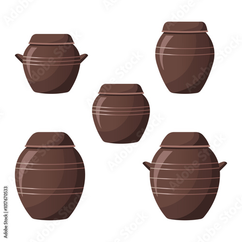 Korean earthenware jar. Onggi, hangari, jangdok.