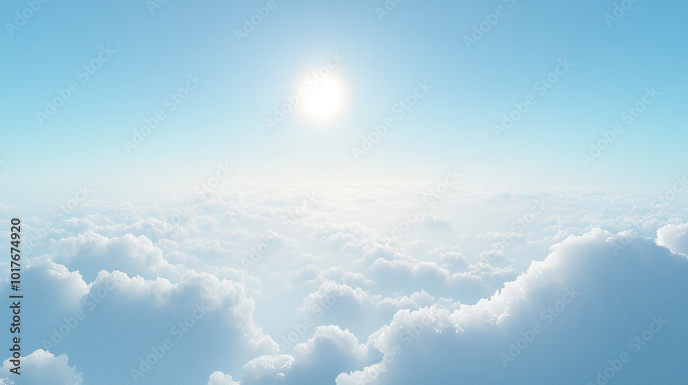 Fototapeta premium clouds and sky, image with copyspace, sun over the clouds