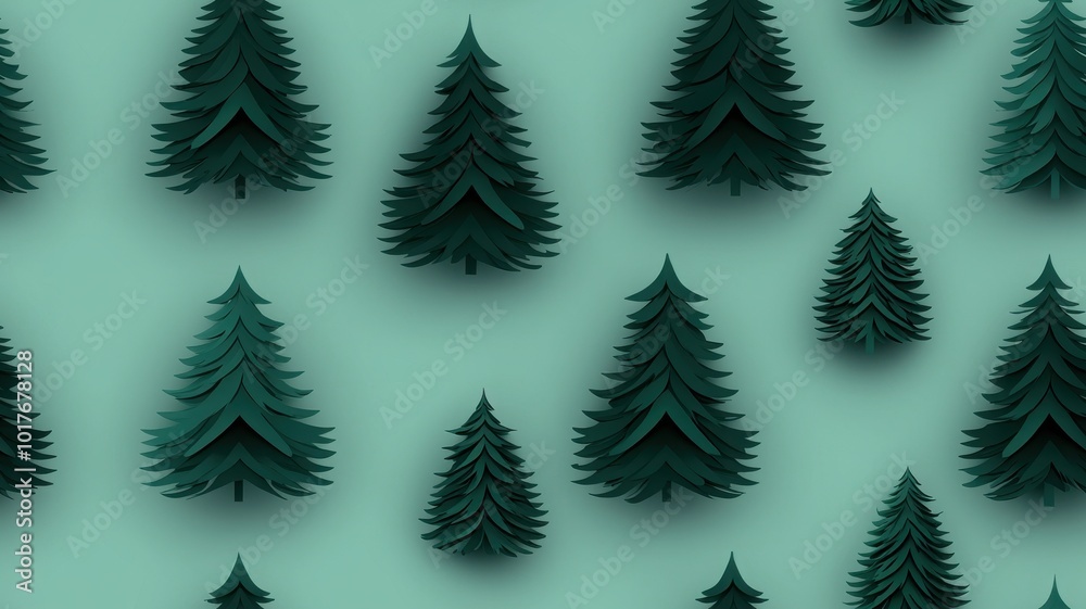 A pattern of green trees against a mint background, creating a whimsical, nature-inspired design perfect for seasonal or decorative use. A pattern of green trees against a mint background, creating a whimsical, nature-inspired design perfect for seasonal or decorative use.