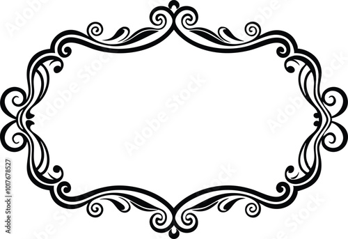 Decorative Frame isolated rotate on a white background.