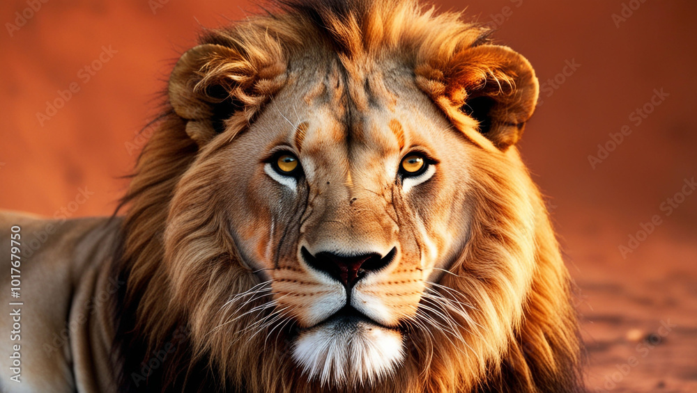 Fototapeta premium lion head portrait