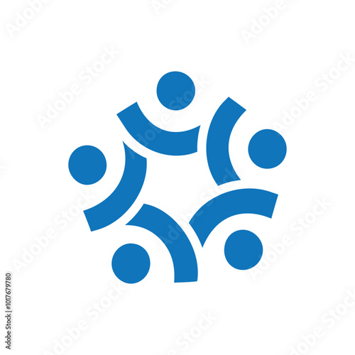Community logo design simple concept Premium vector, team work logo vector, creative people community logo design.