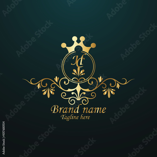 Web creative initial latter logo design with modern business vector template. luxury new logo design. creative isolated monogram logo design with golden color