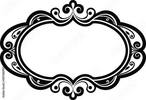 Decorative Frame isolated rotate on a white background.