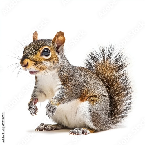 squirrel on isolated white background