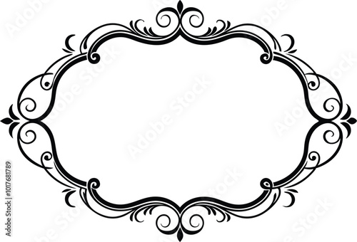 Decorative Frame isolated rotate on a white background.