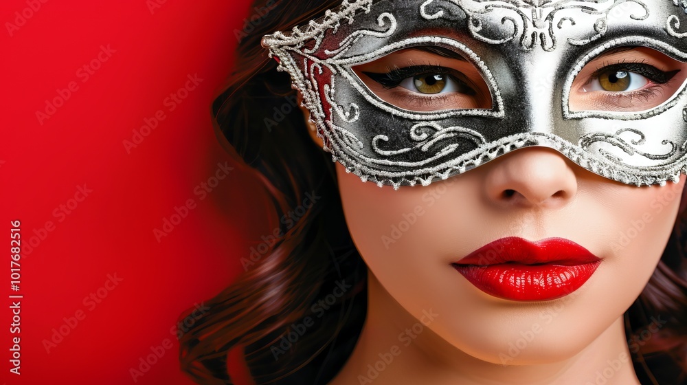 woman in carnival mask woman in carnival mask