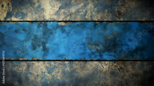 Blue and Gold Abstract Background.