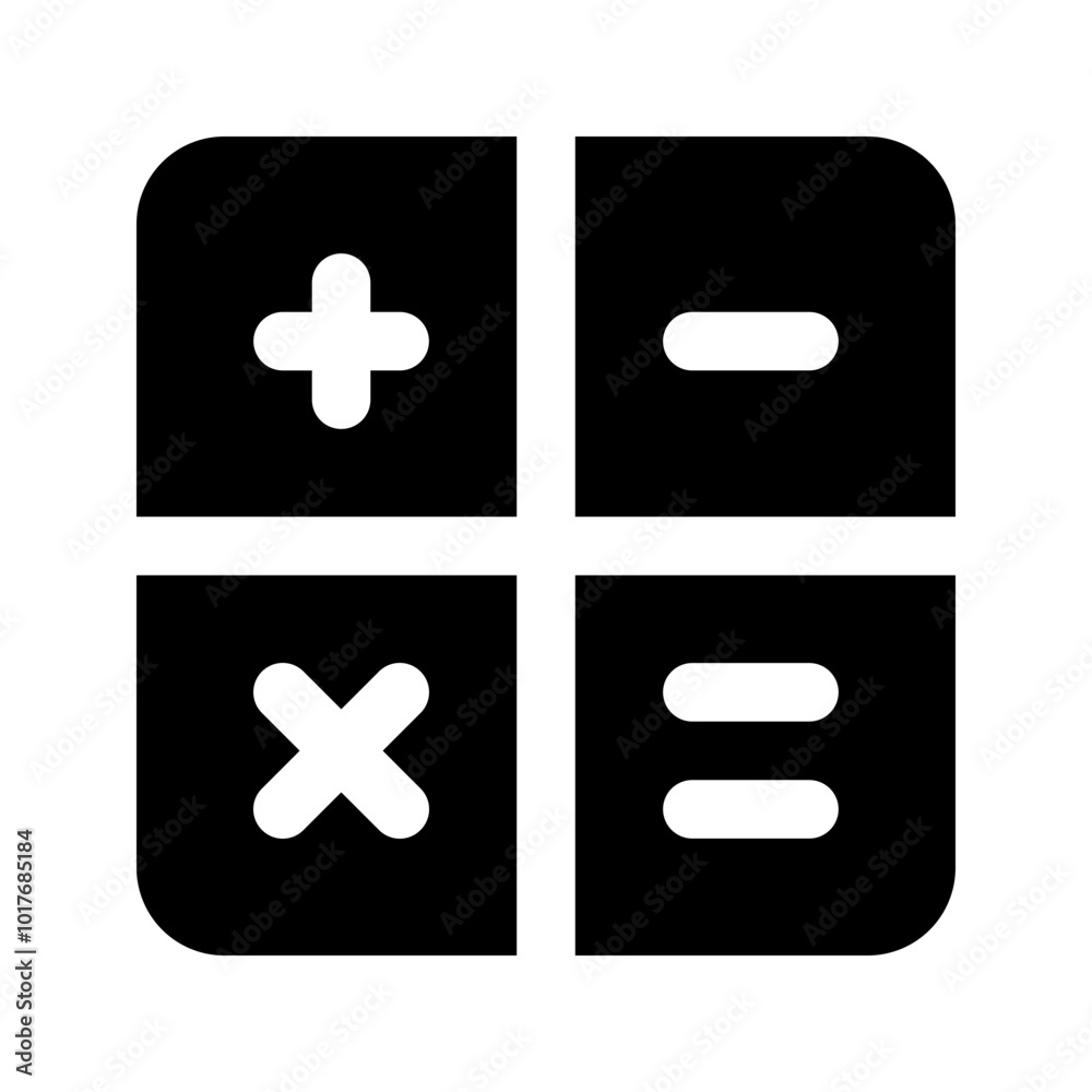 Obraz premium calculator glyph icon