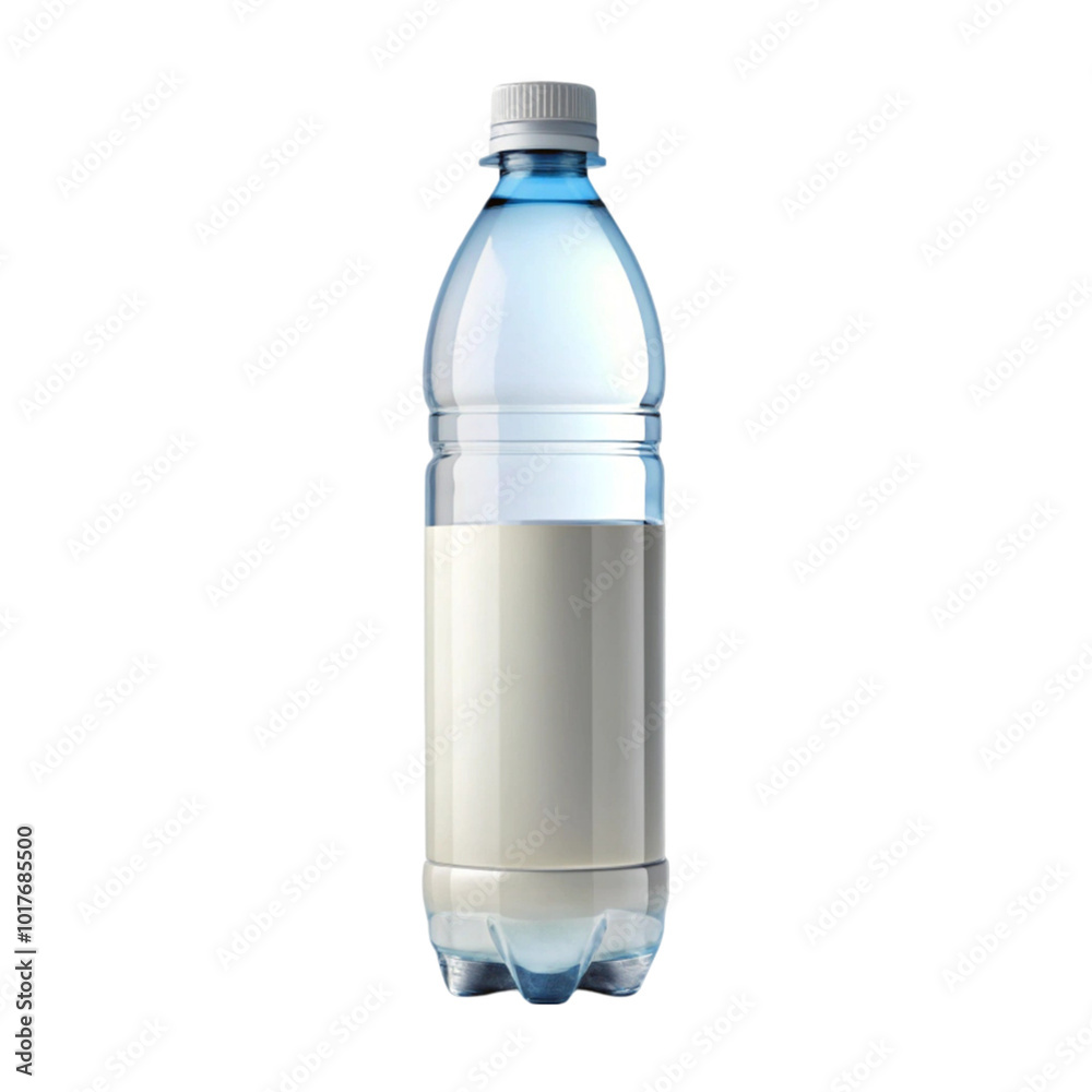 Water bottle with label mockup isolated on transparent background Water bottle with label mockup isolated on transparent background