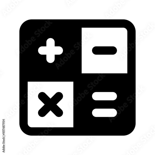 calculator glyph icon