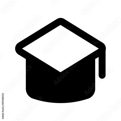 mortarboard glyph icon