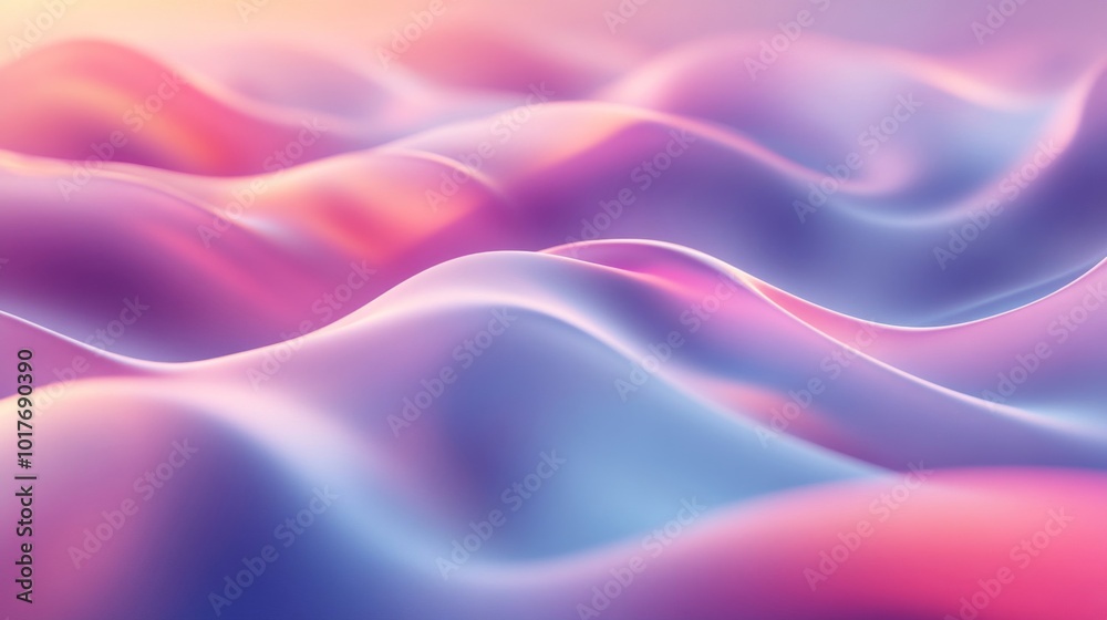 Obraz premium Abstract Wavy Background in Pink and Blue Hues