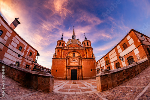 Church of San Carlos del Valle at sunset photo