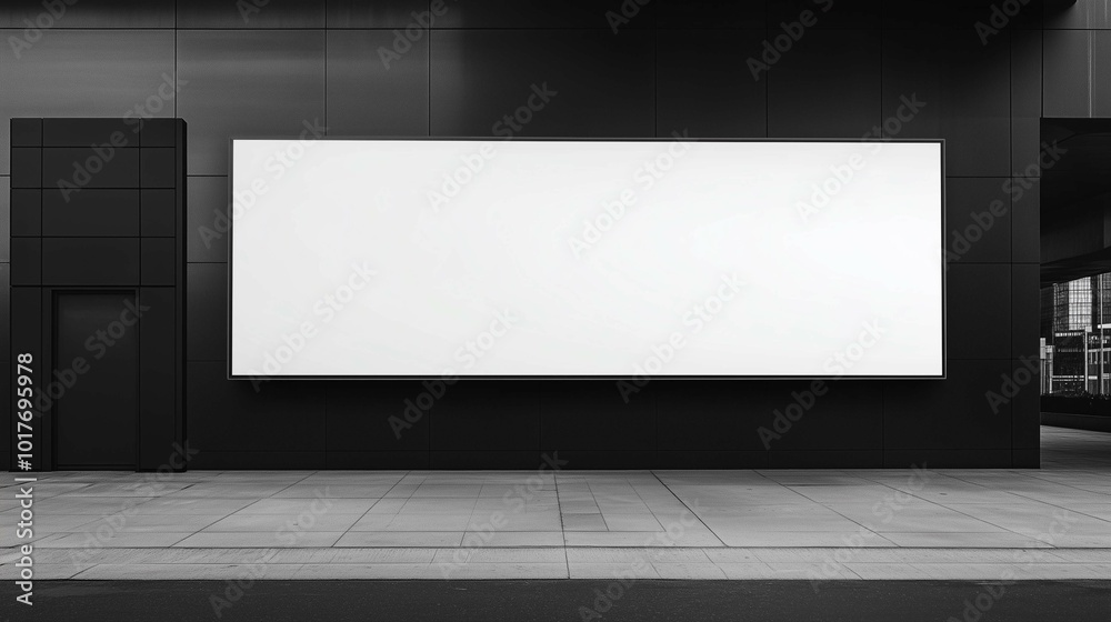 Marketing Billboard. Empty clear white billboard. Design Template.
