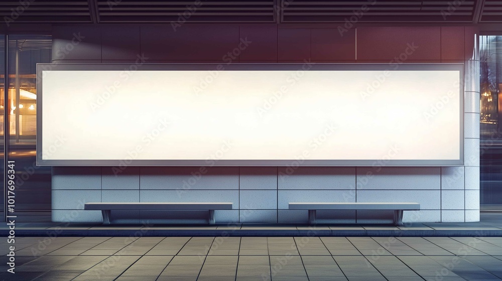 Marketing Billboard. Empty clear white billboard. Design Template.
Marketing Billboard. Empty clear white billboard. Design Template.