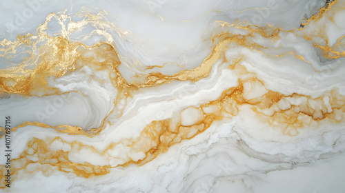 Wallpaper Mural Abstract White and Gold Marble Texture Background with Swirling Veins Torontodigital.ca