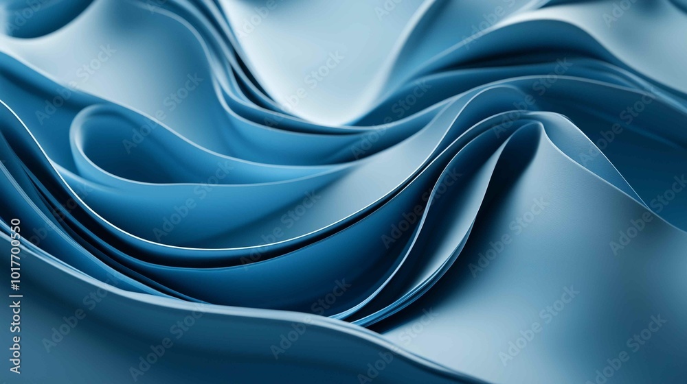 Fototapeta premium Abstract background made of Blue and Green 3D Undulating lines. Multicolored 3D Render with copy-space. 