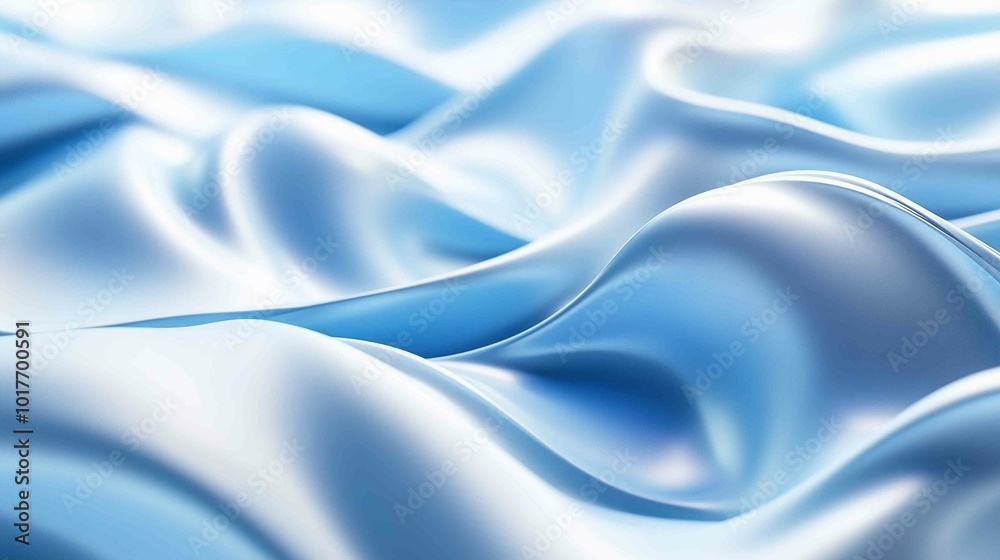 Fototapeta premium Abstract background made of Blue and Green 3D Undulating lines. Multicolored 3D Render with copy-space. 