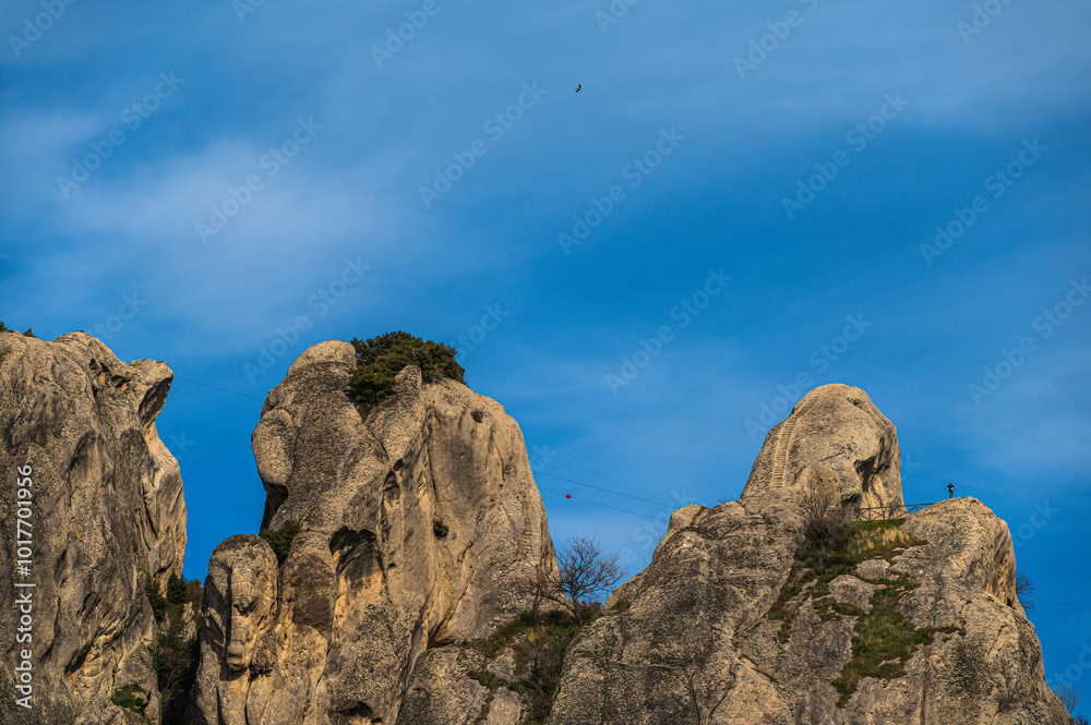 sightseeing during a visit to the village of Castelmezzano, Potenza sightseeing during a visit to the village of Castelmezzano, Potenza