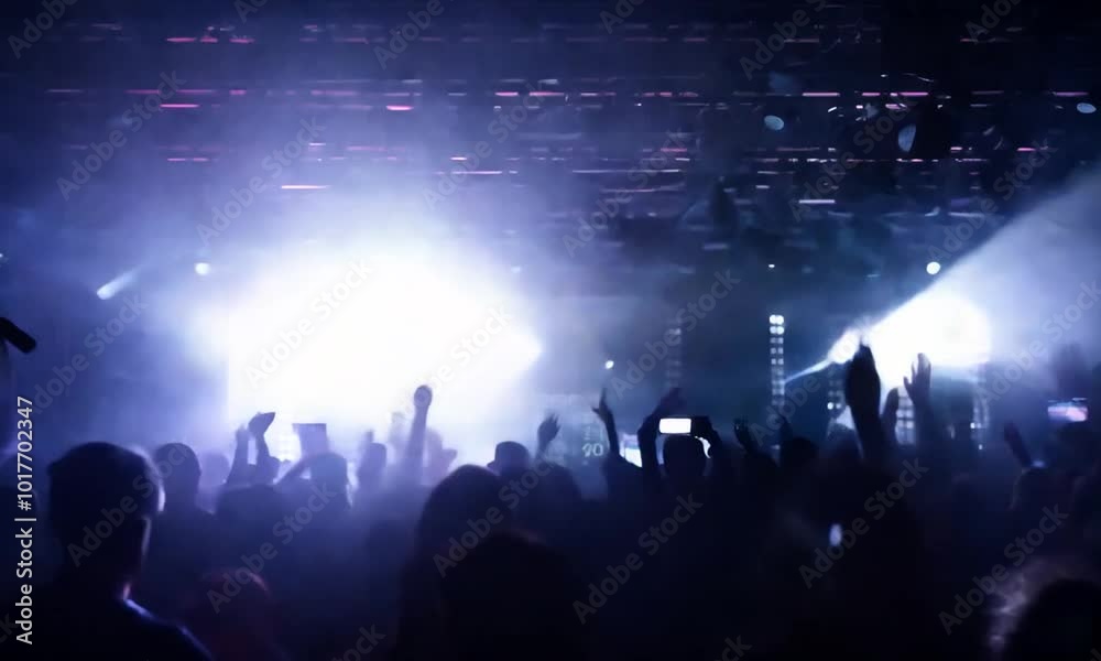 Nightlife Party Crowd with Lights