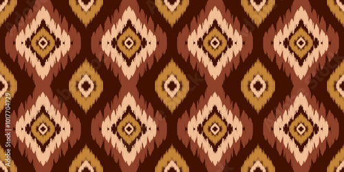 Ethnic ikat seamless pattern.beautiful pattern. folk embroidery,bohemian style,aztec geometric art print.ethnic ikat abstract art.Seamless fabric. Ikat design for fabric, carpet, wallpaper, clothing.	
