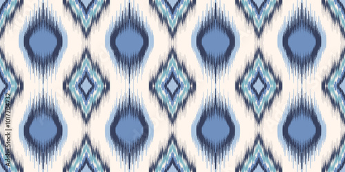 Ethnic ikat seamless pattern.beautiful pattern. folk embroidery,bohemian style,aztec geometric art print.ethnic ikat abstract art.Seamless fabric. Ikat design for fabric, carpet, wallpaper, clothing.	