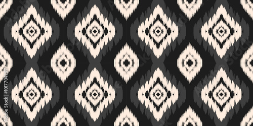 Ethnic ikat seamless pattern.beautiful pattern. folk embroidery,bohemian style,aztec geometric art print.ethnic ikat abstract art.Seamless fabric. Ikat design for fabric, carpet, wallpaper, clothing.	