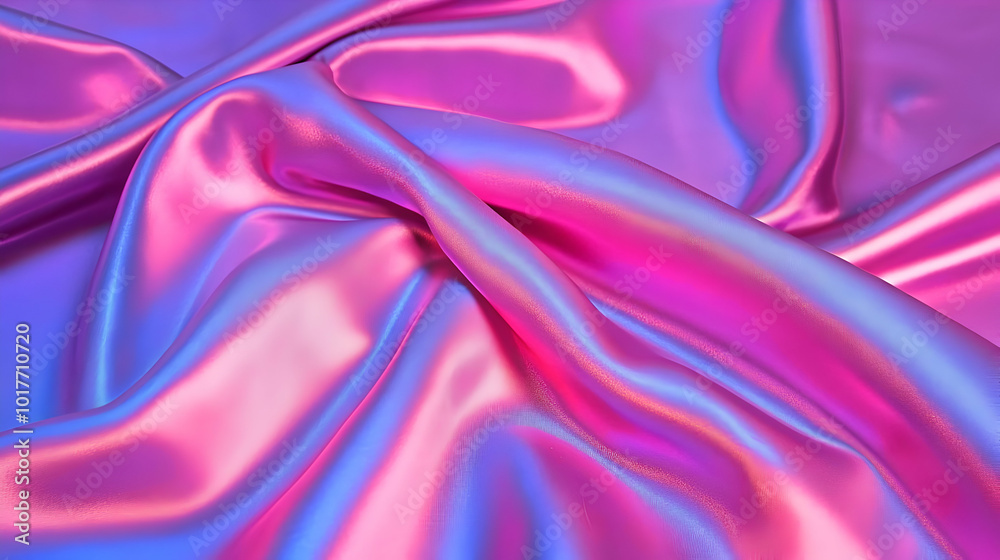 Abstract Purple and Blue Iridescent Satin Fabric Texture. Abstract Purple and Blue Iridescent Satin Fabric Texture.
