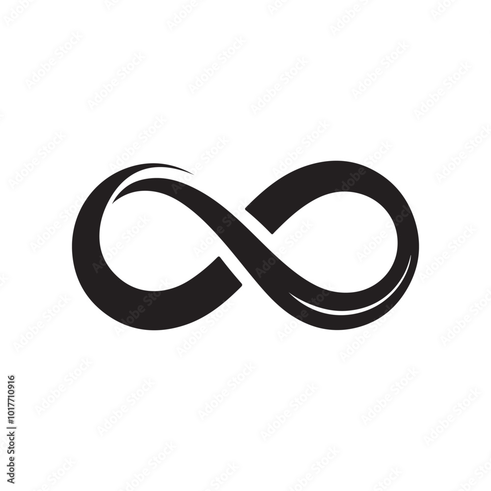 Infinity Vector Logo Icon - A Professional and Simple Design Representing Endless Potential, Eternal Concepts, and Unlimited Continuity, Ideal for Business Branding, Logos, and Creative Vector Designs