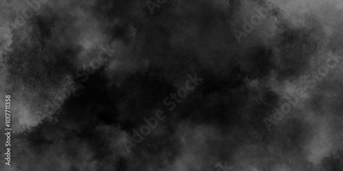 Abstract ash cloud and smoke texture in dark background. White Black fog effect transparent smoke isolated dark dramatic sky with black stormy clouds. Grunge creative and becorative fractal somke art