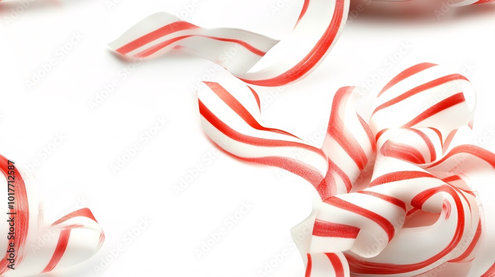 Fototapeta premium Whimsical Red and White Candy Cane Stripes