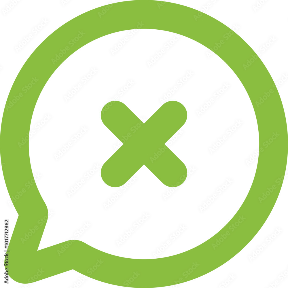 Obraz premium Chat Circle Close Icon Logo Design
