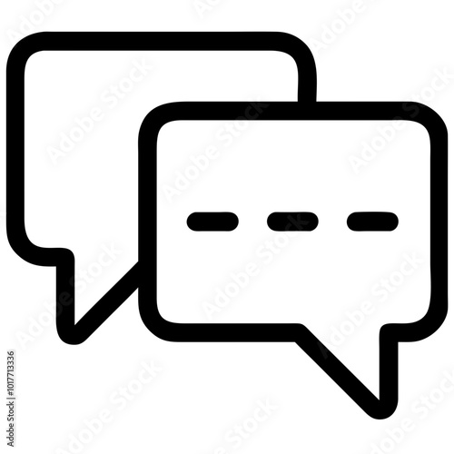 Conversation bubbles icon representing dialogue and communication features in websites and mobile applications