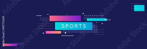Dynamic sports background, national sports day celebration concept, with abstract geometric ornament. Background for sports event celebration banner