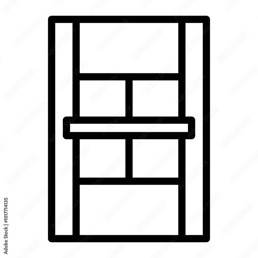 Court Vector Line Icon Design